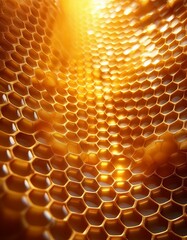 Golden honeycomb texture