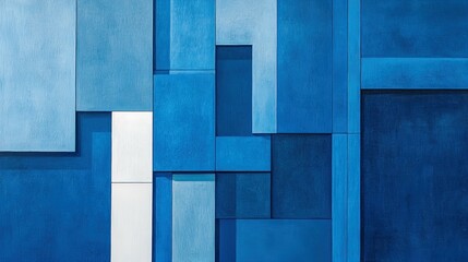Fototapeta premium Modern Design Poster: A Minimalist Blue Rectangular Composition Perfect for Sports Interiors and Contemporary Spaces