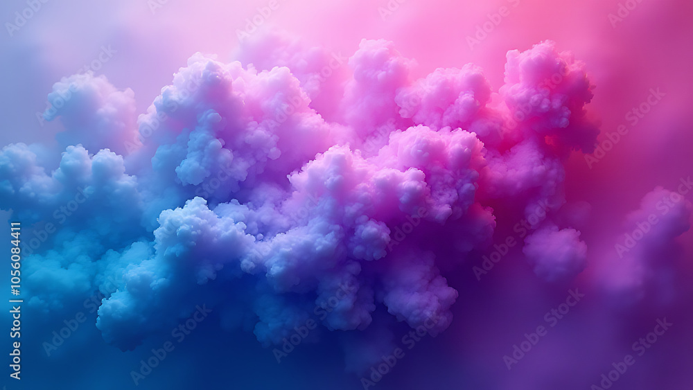 Aufkleber Purple and cyan modern colors create a random abstract background visually striking without clear definition or structure.