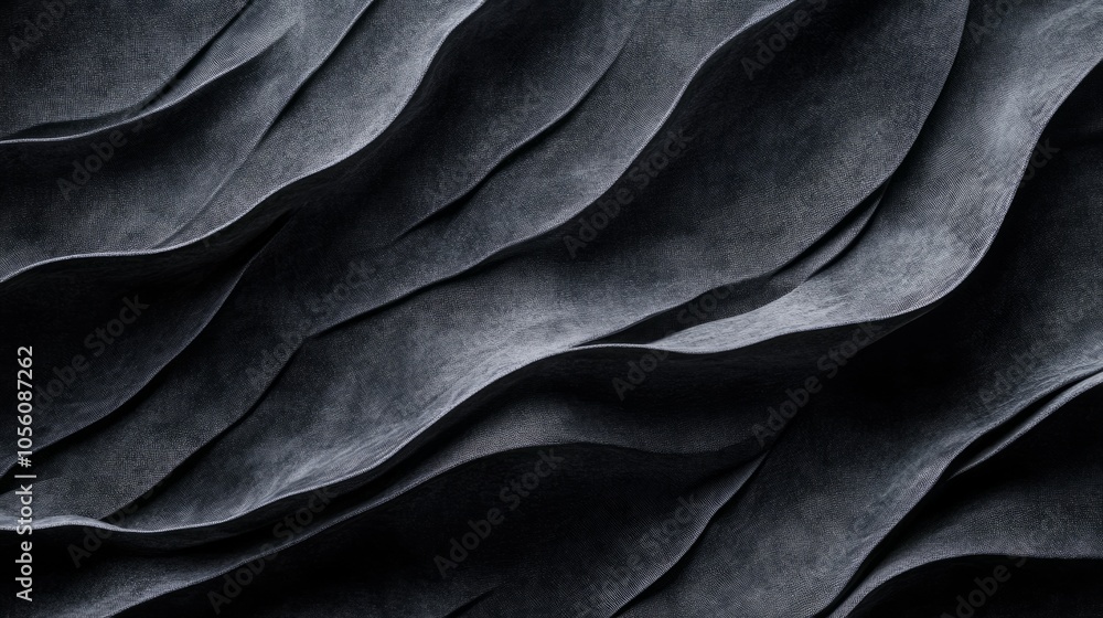 Poster The image is a close up of a black and white patterned fabric