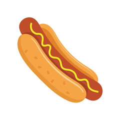 hot-dog flat illustration