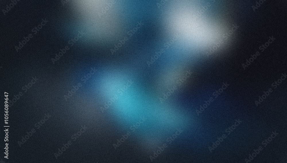 Poster grainy gradient smoothly transitioning from deep black to vibrant blue, creating a captivating visua