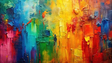 Obraz premium vibrant abstract oil painting texture