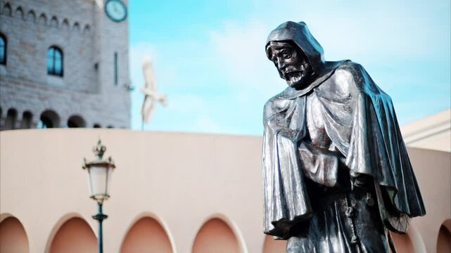 Statue of Prince Francois Grimaldi with the Palace at background, Monaco