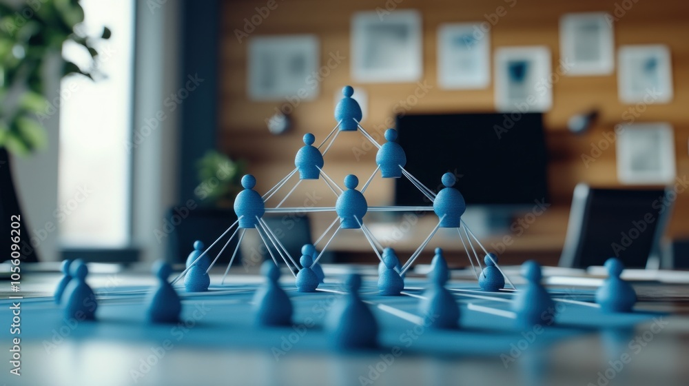 Aufkleber a conceptual model illustrating social connections and networking dynamics.