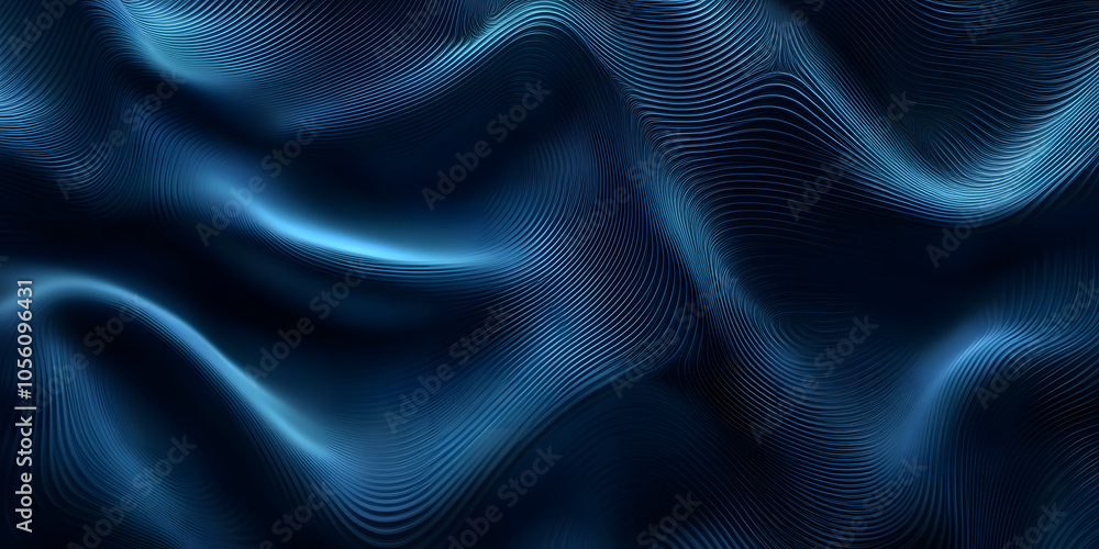 Canvas Prints abstract wavy blue background. waves from many lines. digital space. holographic background