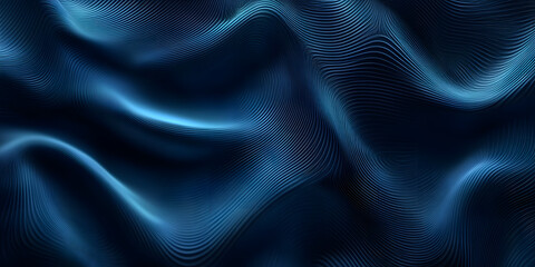 abstract wavy blue background. waves from many lines. digital space. holographic background