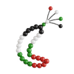UAE Prayer Beads in National Colors
