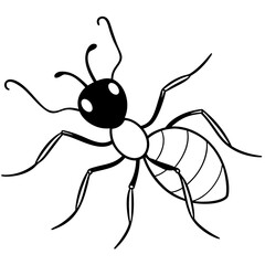 Adorable Ant Clipart - Cute Vector Illustration for Printable Graphics