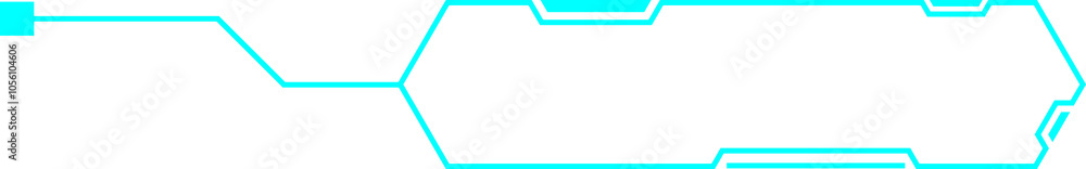 Poster futuristic cyan interface element