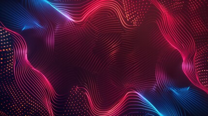 Obraz premium Abstract Red and Blue Waves