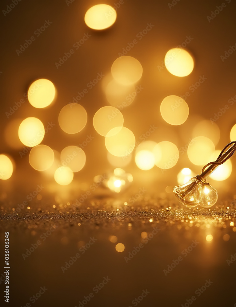 Aufkleber glittering lights in a gold and silver photo create a festive background for special occasions.