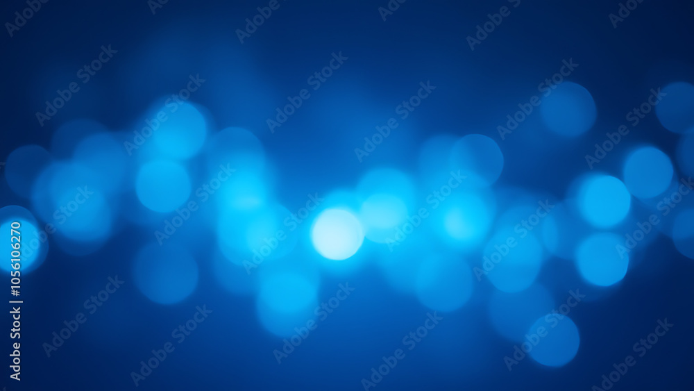 Poster Glittering blue bokeh creates a stunning visual effect with shiny light in the background of an image.
