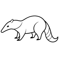 Cute Anteater Clipart - Adorable Cartoon Animal Vector Illustration