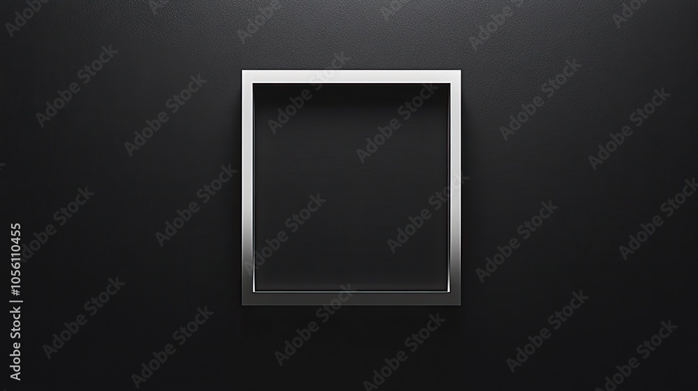 Poster empty frame on dark background for creative projects