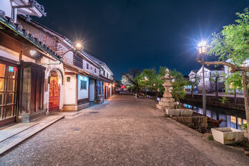 Fototapeta premium 倉敷美観地区の夜景 岡山県倉敷市