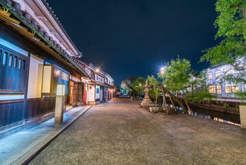 Obraz premium 倉敷美観地区の夜景 岡山県倉敷市
