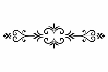 A decorative dividing line element on a white background