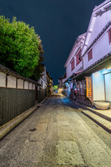 倉敷美観地区の夜景　岡山県倉敷市