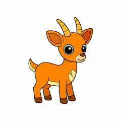 Cute Antelope Clipart - Adorable Wildlife Vector Illustration