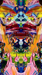 Abstract background art . Ethnic pattern. Mixtures of oil paint. Trendy hand painting canvas. Wall decor and Wall art prints Idea. 3D Texture. Art object