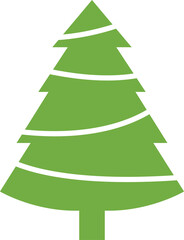 Christmas tree icon vector illustration. Christmas green tree illustration with star, christmas tree vector illustration, Tree vector art, christmas tree silhouette, Christmas vector icon.