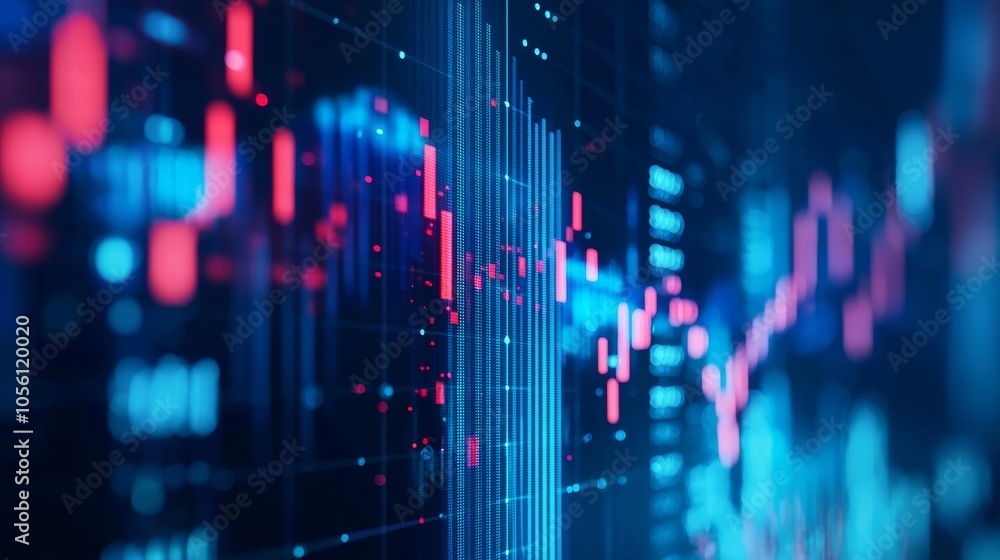 Poster explore dynamic stock market data visualization through detailed candlestick charts for better insig