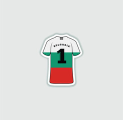 Get a sticker with a unique design of the Bulgaria football jersey! A stylish and vibrant accessory for fans. Show your support for your favorite team!	