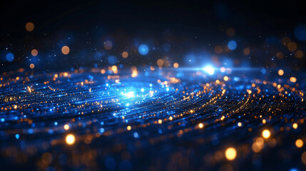 Obraz premium glowing portal suspended in a futuristic setting. The portal radiates blue and purple hues, suggesting a doorway to another dimension filled with mystery