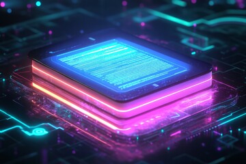 Obraz premium Modern minimalist style posters with holographic forms, l