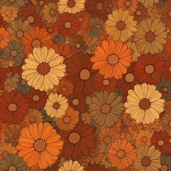 Abstract floral repeat pattern with vibrant colors and intricate designs, floral, abstract, repeat, pattern, vibrant, colors