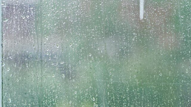  window and raining with water
