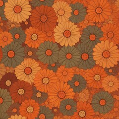 Abstract floral repeat pattern with vibrant colors and intricate designs, floral, abstract, repeat, pattern, vibrant, colors