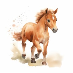 Obraz premium Horse Cute children's book cover