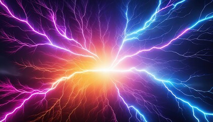 Bright Electric Light with Abstract Storm and Gradient Explosion Effect