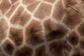 GIraffe pattern on the side of the animal itself