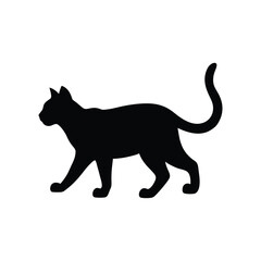 Walking Cat Silhouette vector Art Illustration