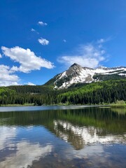 vertical mirror lake mountain