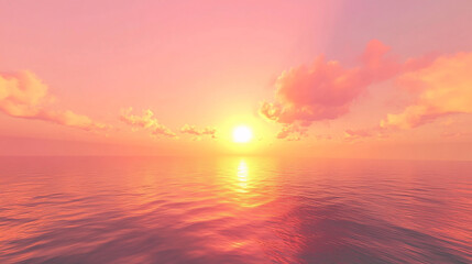 Fototapeta premium Sunset over the ocean warm and serene