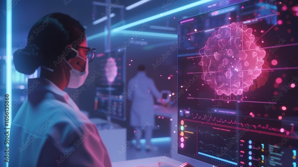 Poster an oncologist remotely monitors a cancer patients chemotherapy treatment using data transmitted thro