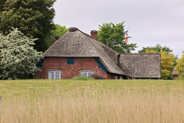 Blick auf die Küstenlandschaft der Insel Sylt bei Keitum