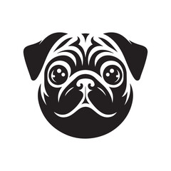 Pug Dog Silhouette Vector Illustrations – Perfect for Pet Lovers