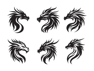 Fototapeta premium Dragon Head Vector Logo Design
