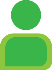 Green color user icon design People icon design