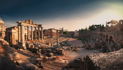 Fototapeta premium Antiguas ruinas de ciudad romana