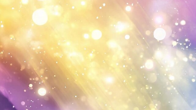 Soft golden and purple bokeh effect creates a dreamy background ideal for celebrations or artistic projects