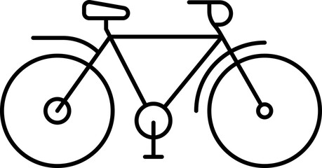 Simple icons on the theme of commuting to work or school, drawn in line minimalistic style.