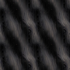 High-contrast seamless ebony wood pattern with dark tones and wavy grains for luxury and sophistication
