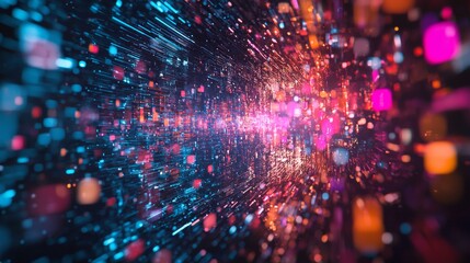 Obraz premium Abstract light trails in motion with vibrant colors