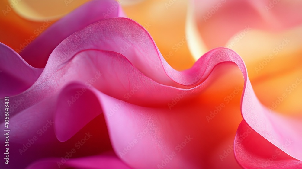 Poster a vibrant and dynamic image showcasing waves of brightly colored fabric with rich textures and conto